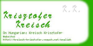 krisztofer kreisch business card